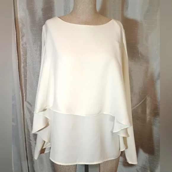 Chico's Blouse, Women, Ivory, Sleeves Butterfly Sleeves,Layers, 1 Chico/ M. USA - Picture 4 of 10